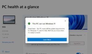 How to use PC health checker in windows 11 laptop