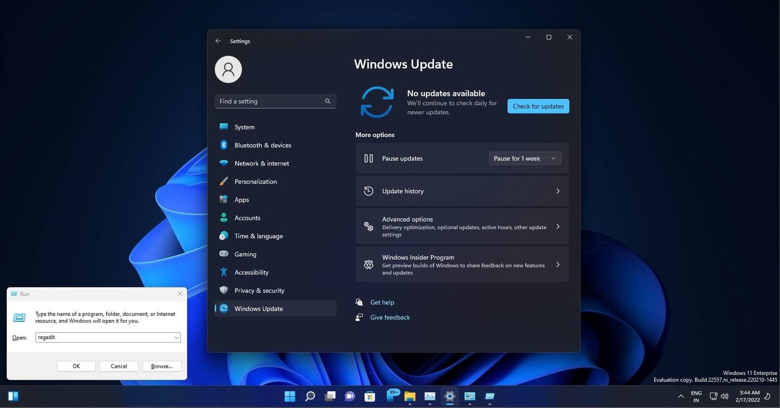 Windows 11 Insider Preview Build 22557 Features